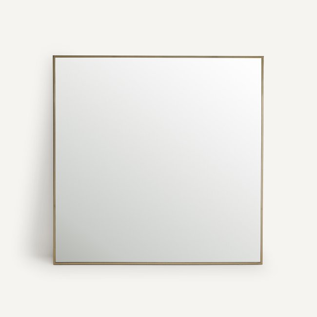 Espelho em aço, latão envelhecido, alt. 80 cm, Caligone latão envelhecido <span itemprop=