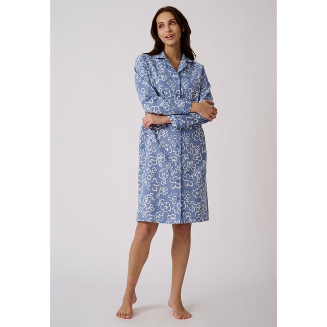 Liquette flanelle en coton manches longues - DAMART
