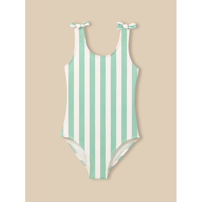 Maillot de bain  1 pièce - rayé rayure verte <span itemprop=