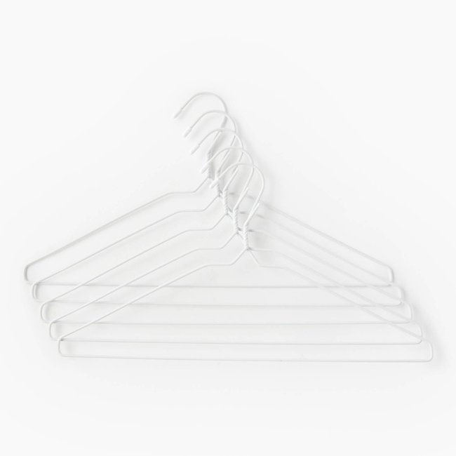 Lot 5 cintres, en métal et plastique - MONOPRIX