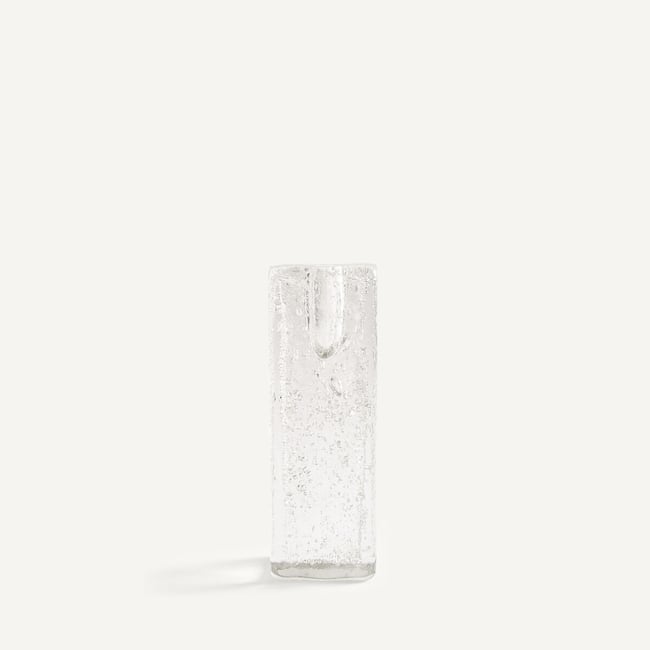 Handgeblazen glazen kandelaar, hoogte 18 cm, CASARE <span itemprop=