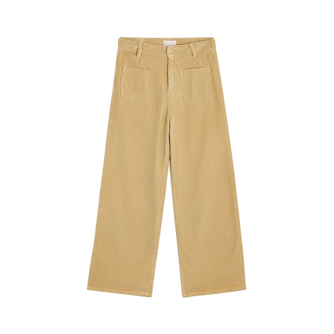 Pantalon JANE VELOURS BISCOTT beige <span itemprop=
