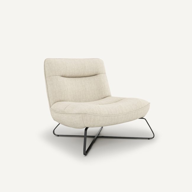 Fauteuil tissu pur lin, Helma Couleur lin <span itemprop=