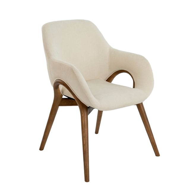 Chaise en tissu Couleur noyer | beige <span itemprop=