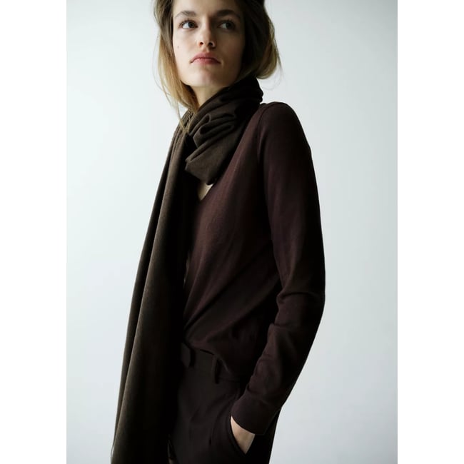Pull-over maille col en V - MANGO