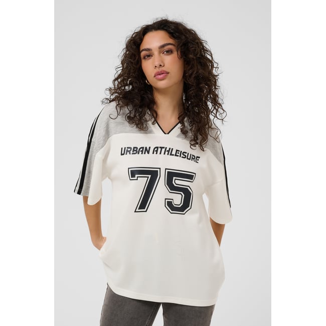 T-shirt blanc gris chalk/light grey melange <span itemprop=