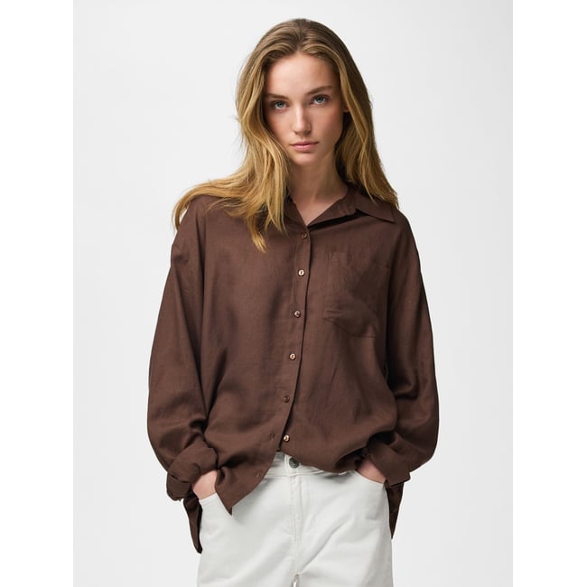 Chemise marron - coffee quartz <span itemprop=