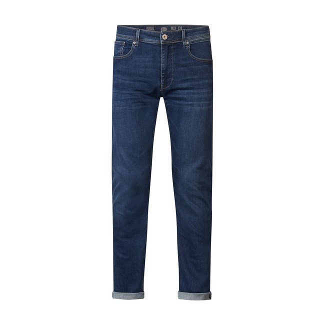 Tapered-Jeans Russel blau <span itemprop=