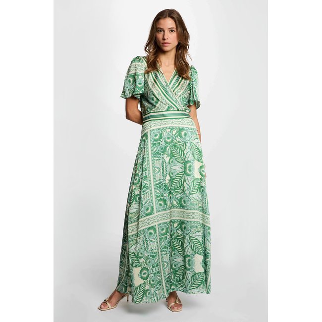 Robe longue cache coeur multicolore <span itemprop=
