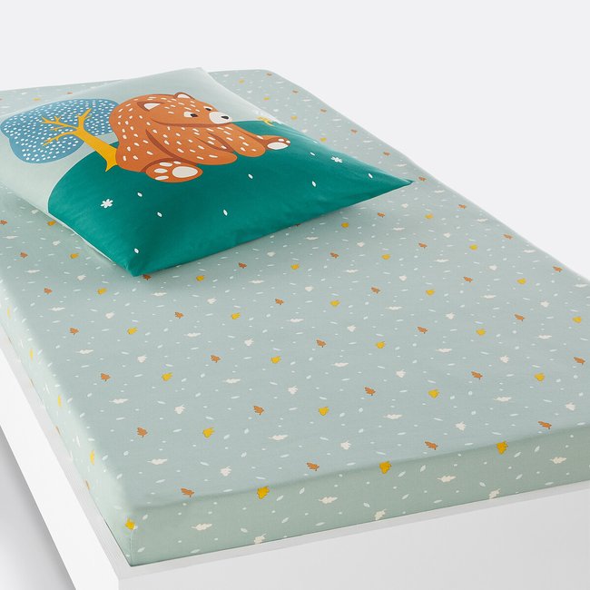 Orsi Foliage Cotton Fitted Sheet, printed, SO'HOME