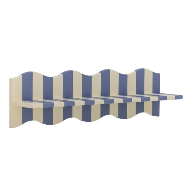 Etagère murale rayures  Bubbi Couleur bleu clair <span itemprop=