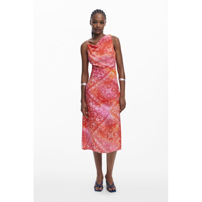 Robe bandana multicolore rose <span itemprop=