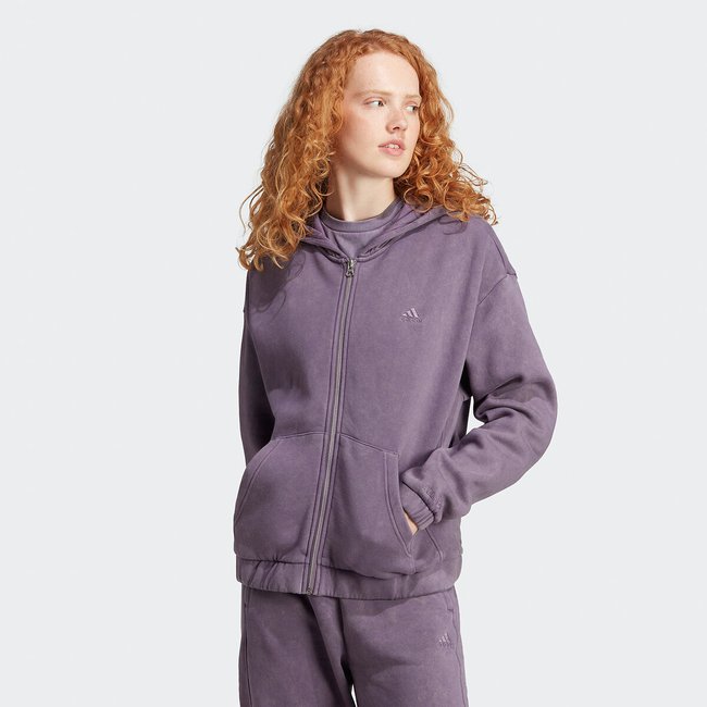 All Seazon Zip-Up Hoodie in Cotton Mix, purple, ADIDAS SPORTSWEAR