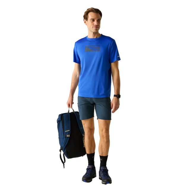 T-shirt motif/style rivière FINGAL bleu olympien <span itemprop=