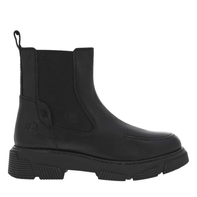 Bottines talon décroché bas noir <span itemprop=