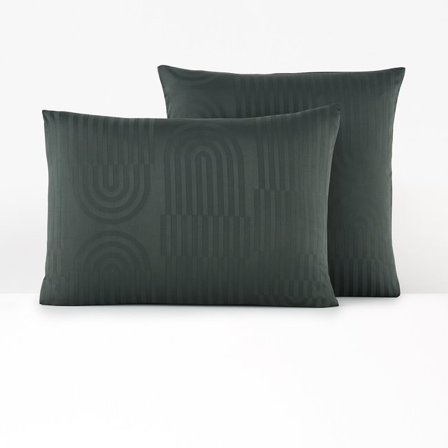 Funda de almohada de satén de algodón, Varano verde cedro <span itemprop=
