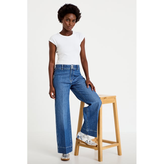 Jean wide leg taille haute - CACHE CACHE