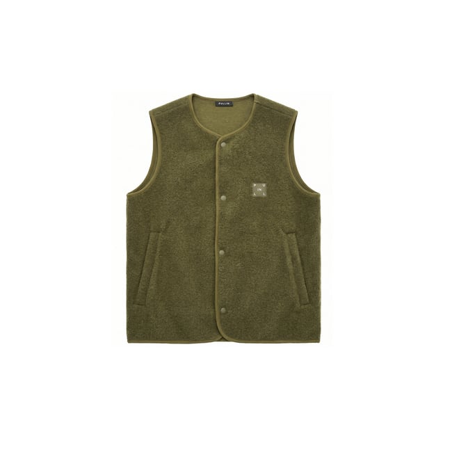 GILET SANS MANCHE KAKI vert kaki <span itemprop=