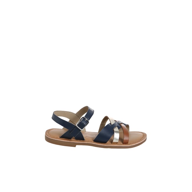 Sandales brides fantaisie cuir enfant collection maternelle lot bleu <span itemprop=