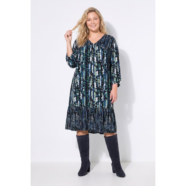 Robe, coupe trapèze noir <span itemprop=
