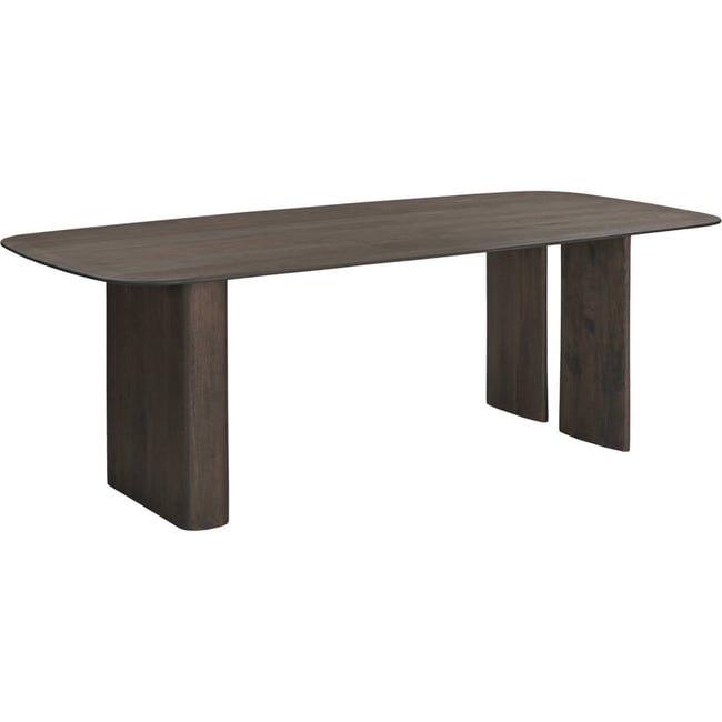 Table à manger chêne collection CASTELLO Couleur fumé charbon <span itemprop=