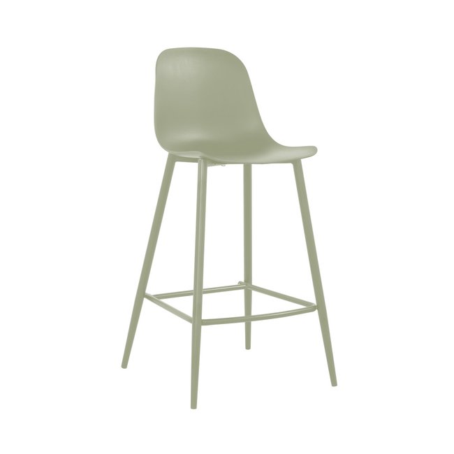Lot de 4 tabourets de bar intérieur et extérieur en plastique et métal H65cm - Portland - DRAWER