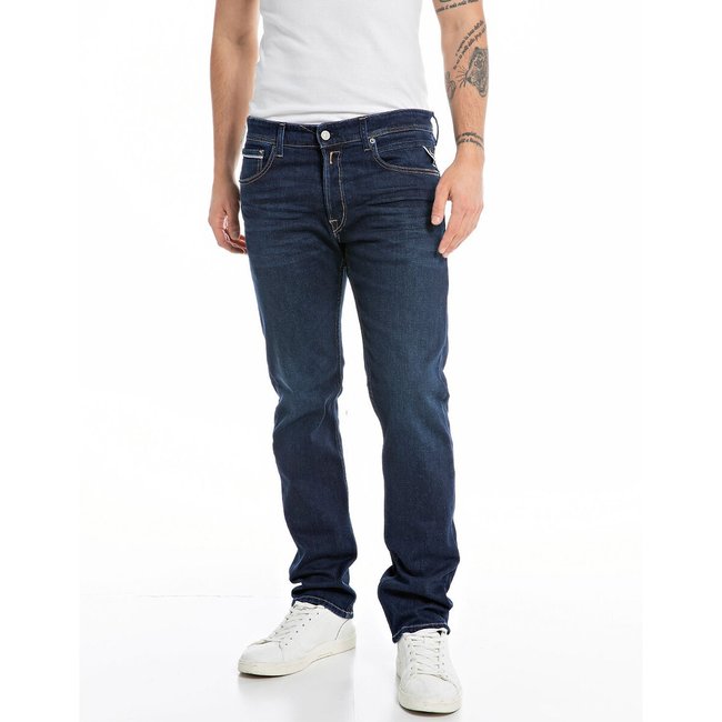 Grover Straight Jeans, dark blue, REPLAY