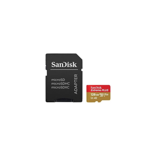 Carte Micro SD 128GO microSD Extreme Plus  + Adaptateur - SANDISK