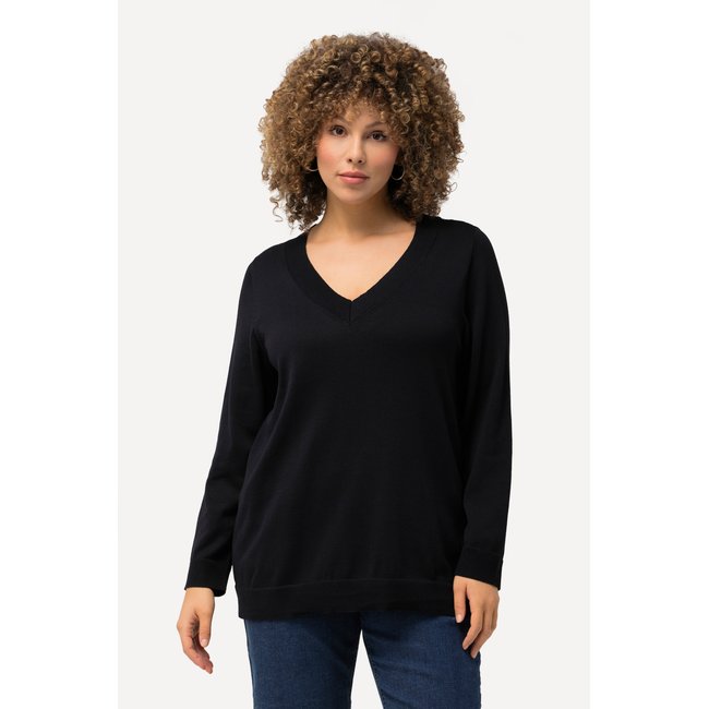 Pull col en V, manches longues - ULLA POPKEN