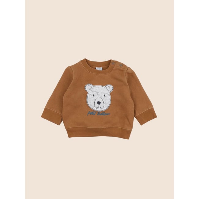 Sweat - Etat satisfaisant marron <span itemprop=