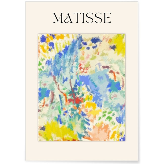 Affiche Matisse - Composition Abstraite Couleur blanc <span itemprop=