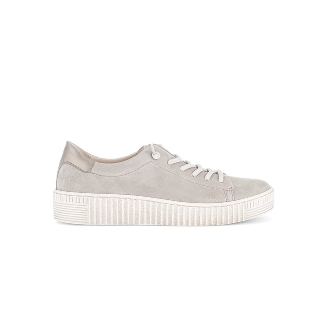 Baskets en cuir à talon compensé doré <span itemprop=