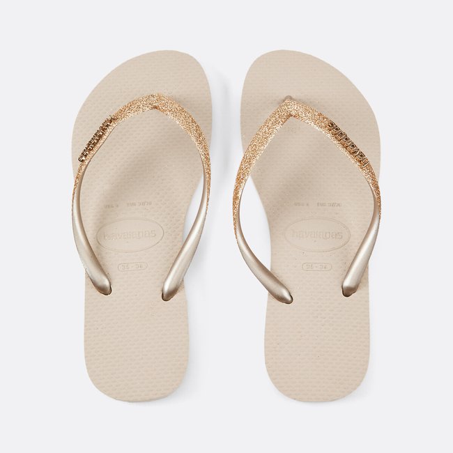 Infradito Slim Glitter II beige metallizzato HAVAIANAS