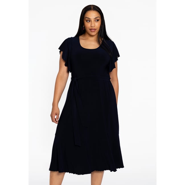Robe imprimé / imprimée floral bleu <span itemprop=