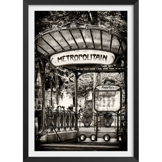 Affiche paris metro abbesses par hugonnard - HEXOA