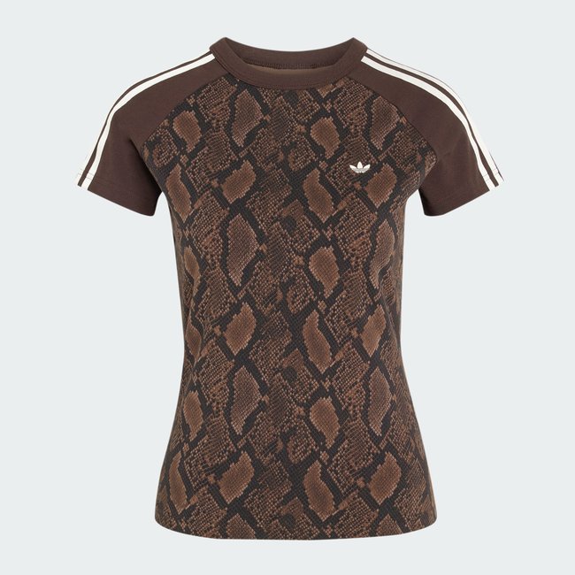 T-SHIRT SNAKE PRINT CALI earth strata / aurora coffee <span itemprop=