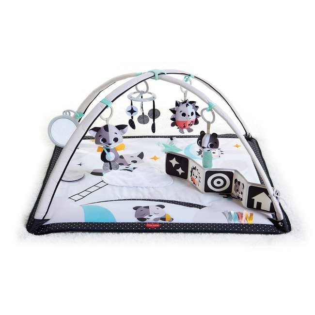 Tapis d’éveil Bébé Musical Gymini, Collection Black & White noir/blanc <span itemprop=