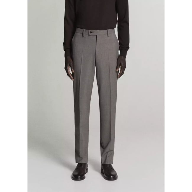 Pantalon costume Milán slim-fit marron <span itemprop=