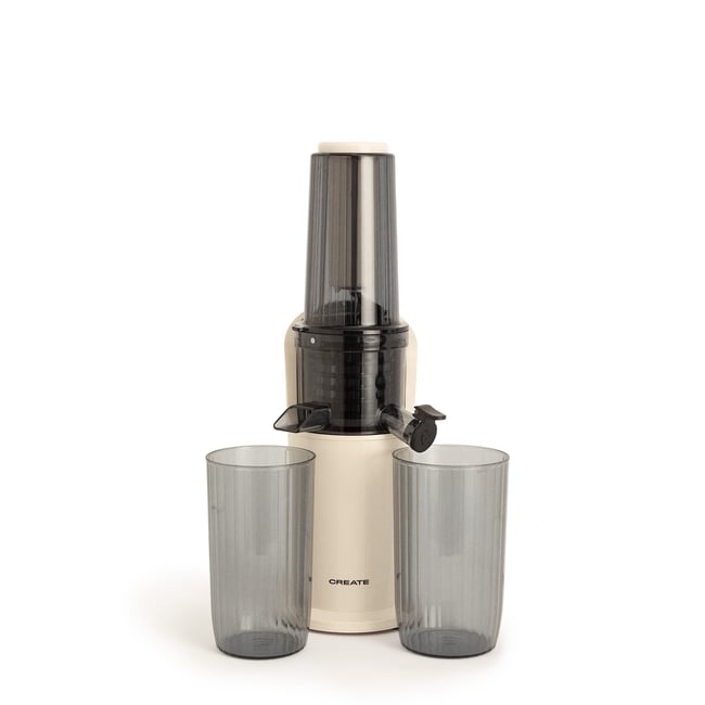 Extracteur de jus lent 150W JUICER SLOW MINI blanc cassé <span itemprop=