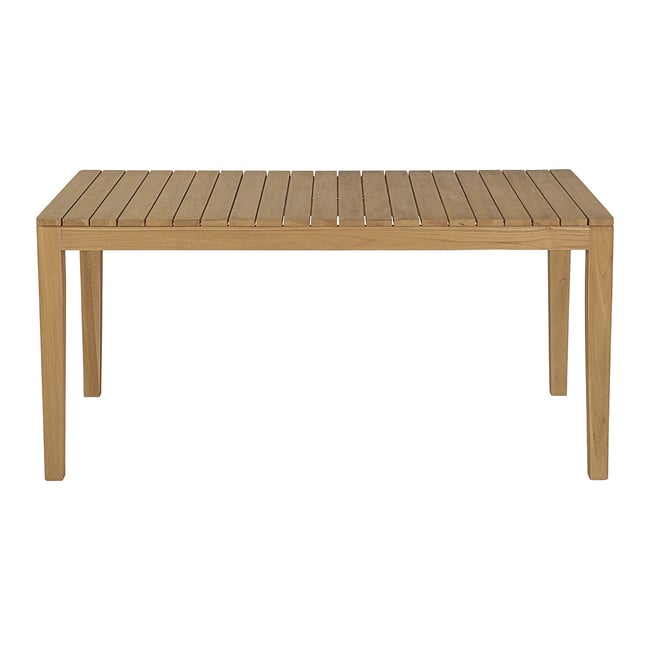 Table de jardin rectangulaire en bois teck massif L160 cm UBUD - MILIBOO