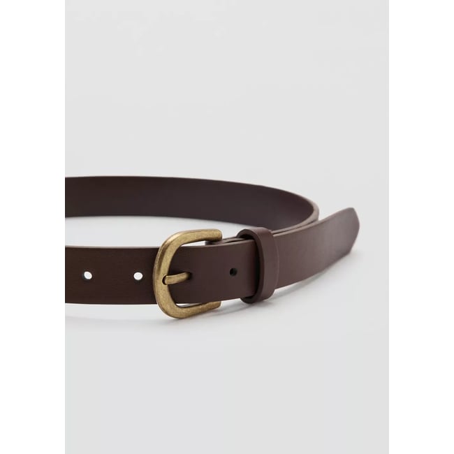 Ceinture simili-cuir marron <span itemprop=