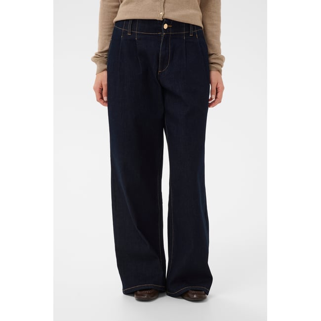 Pantalon casual bleu rinse wash <span itemprop=
