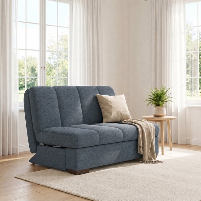 Harlow Chenille Double Sofabed with Foam Mattress - ÉDITÉ