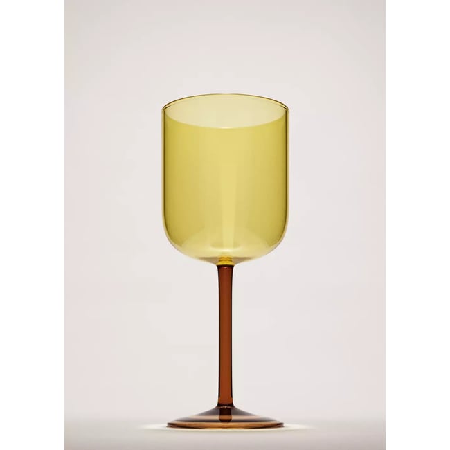 Verre à pied en borosilicate bicolore - MANGO HOME
