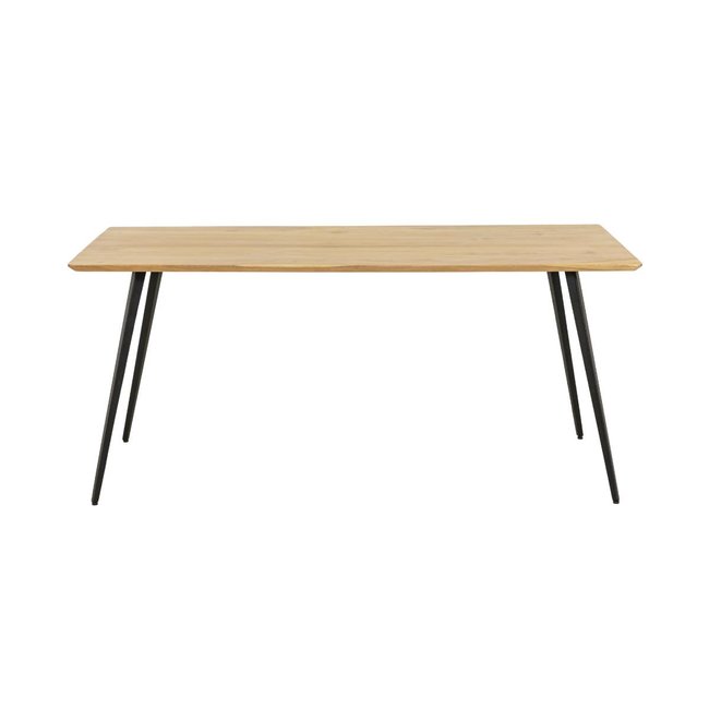 Table à manger en bois d'acacia et métal  ALAN Couleur bois clair <span itemprop=