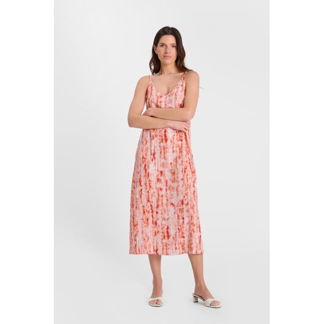 Robe longue droite MAENA flamingo <span itemprop=