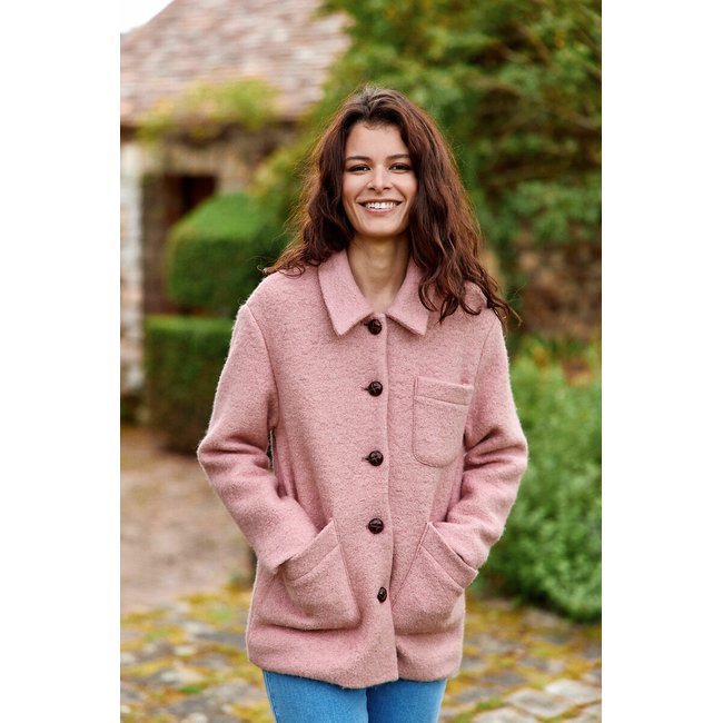 Cappotto con bottoni corto NITA rosa antico LA PETITE ETOILE