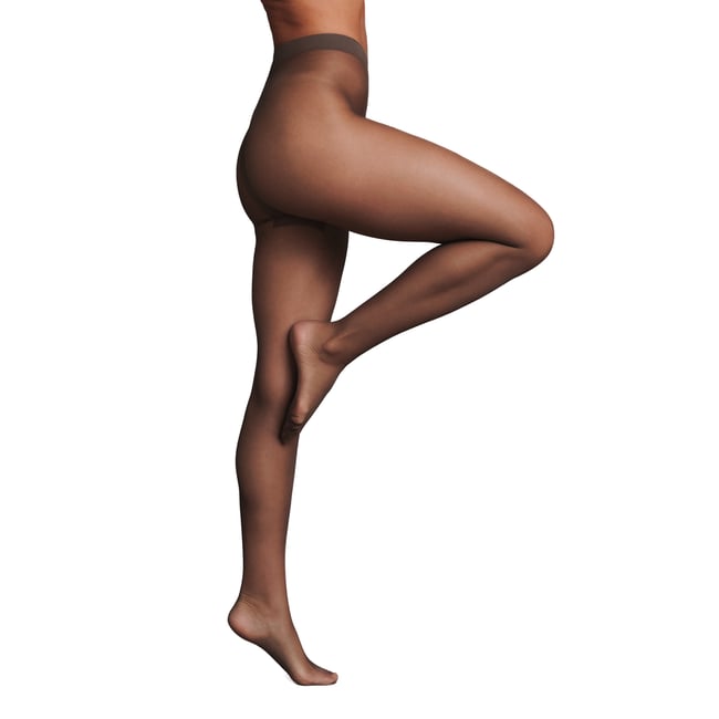 Collants unis JAUGE marron <span itemprop=