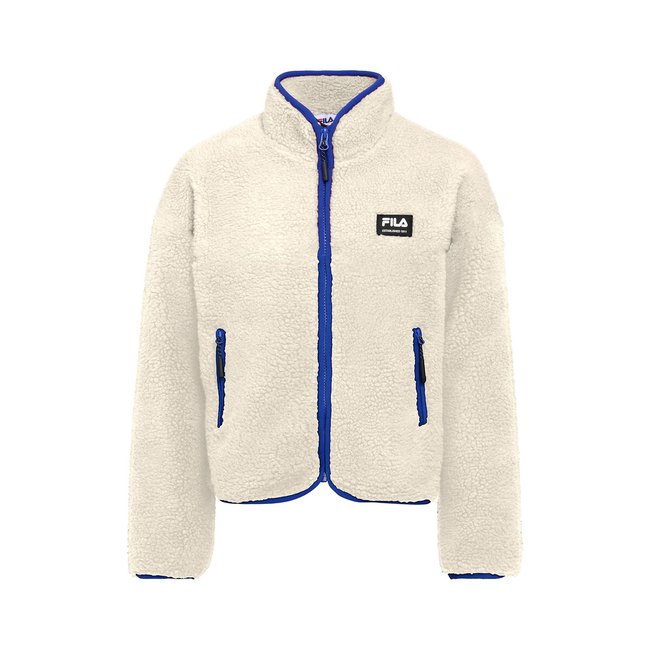 Giacca pile cerniera in felpa beige / cammello FILA