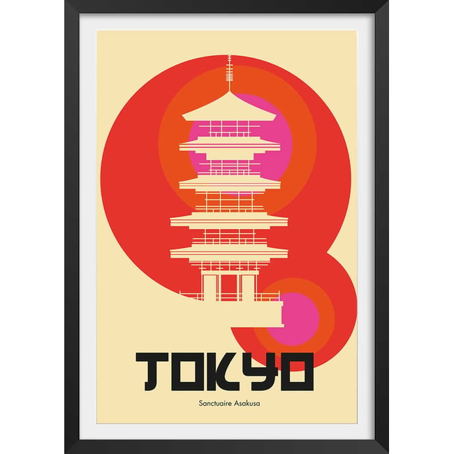 Affiche tokyo temple asakusa - HEXOA